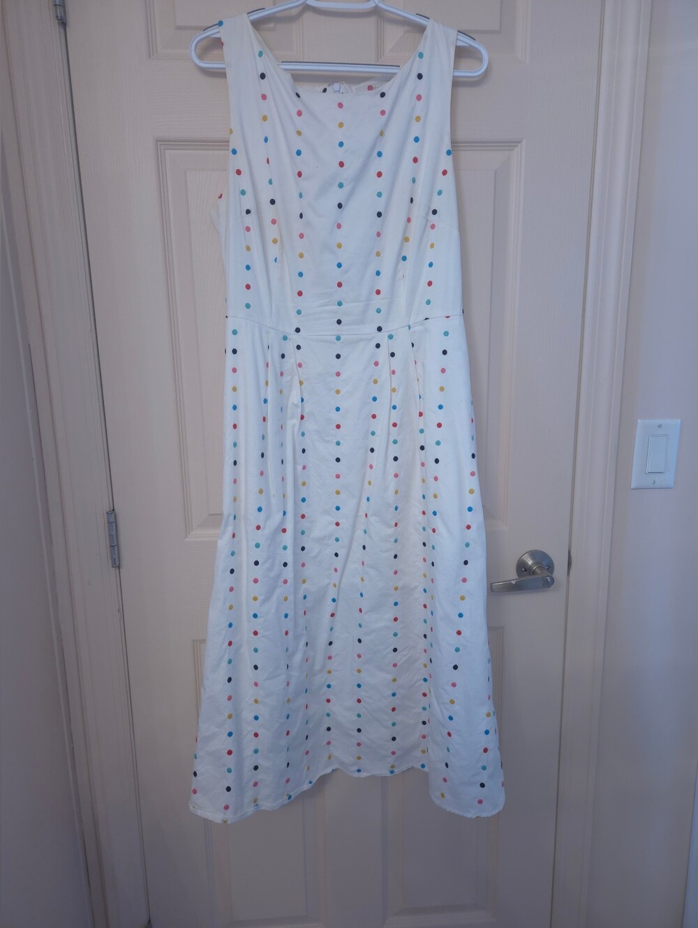 Boden Philomena Dress Embroidered Multicolor Polka Dot